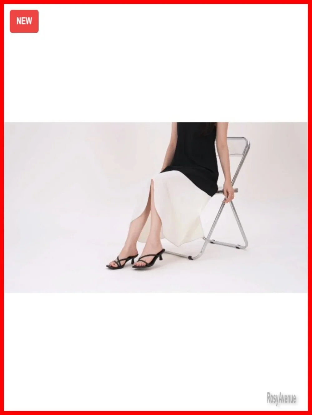 Kitten Heel Sandals Square Toe Strappy Flip Flop Heels 2 Inch Dress Party Shoes